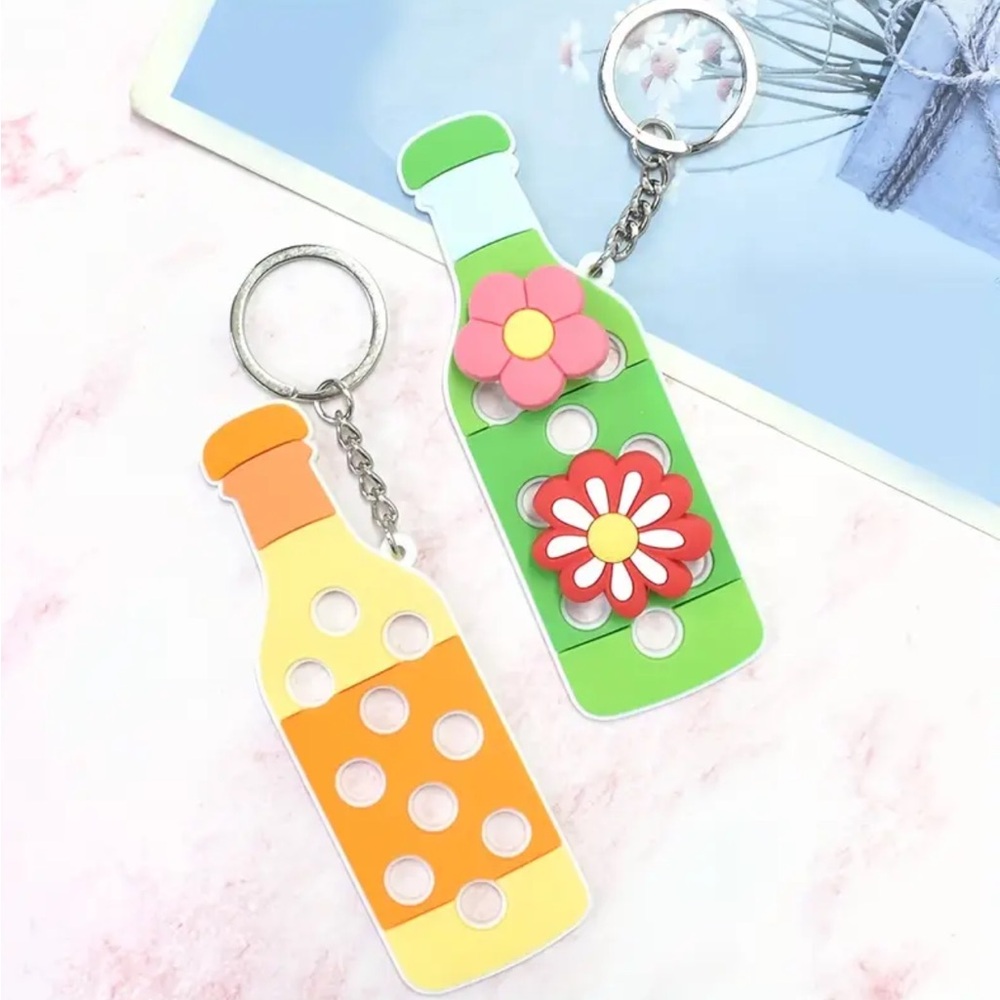 Charm Bottle Keychain bag charm luggage tag charm NWT